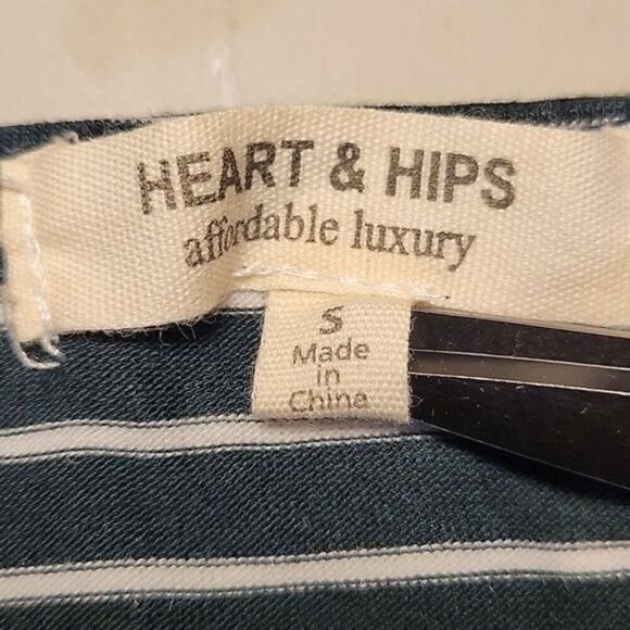 Hearts & Hips Striped Long Sleeve Dress Sz S - Picture 7 of 10